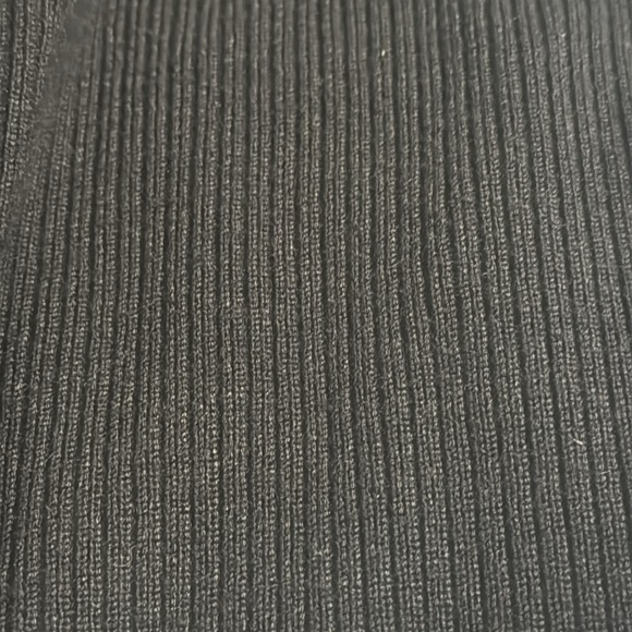 HOUSE OF HARLOW 1960 Black Midi Skirt Ivory Cream Trim Stripe Ribbed Size M - Picture 6 of 6